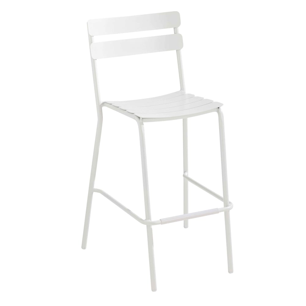 Chaise haute de terrasse blanche Oviala