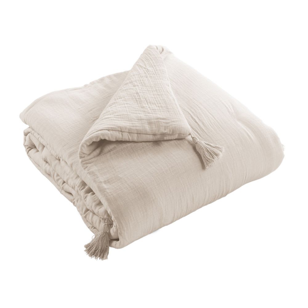Edredon 150x150 Cm Gaze De Coton Naturel