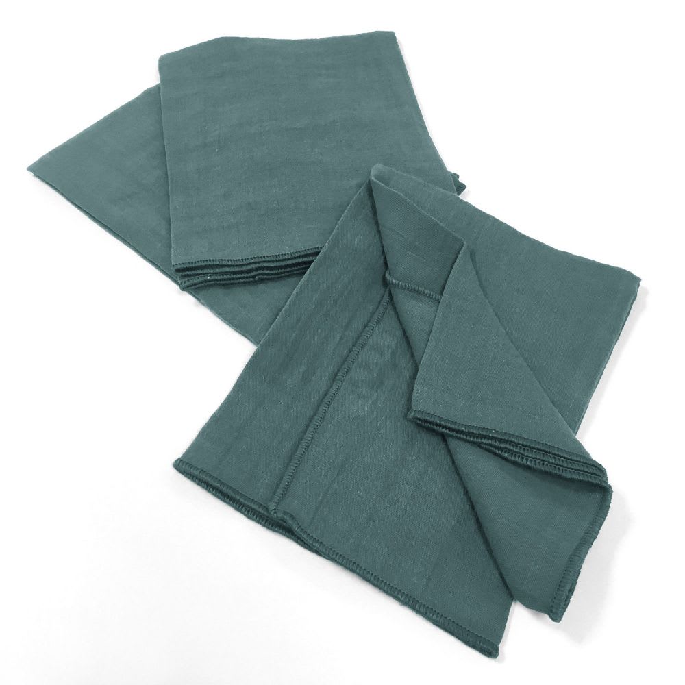 Lot De 3 Serviettes 40x40 Gaze De Coton Canard