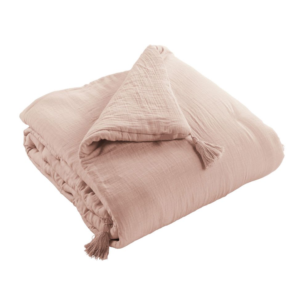 Edredon 150x150 Cm Gaze De Coton Guimauve