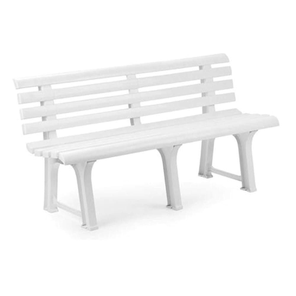 Banc Extérieur,en Pvc,blanc,49x145h74 Cm