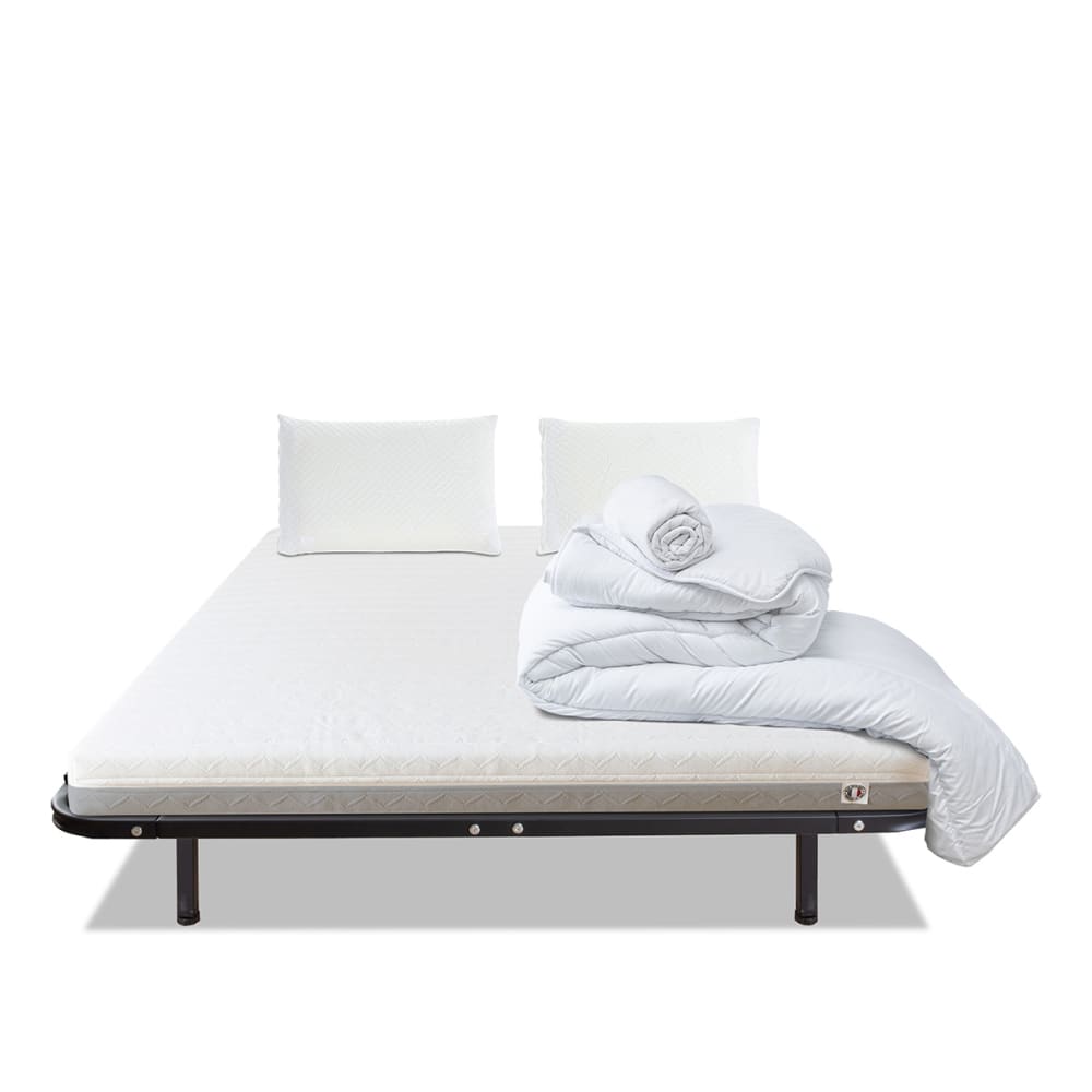 Pack Venus 140x200 cm Matelas Mousse + Sommier Métal + Accessoires