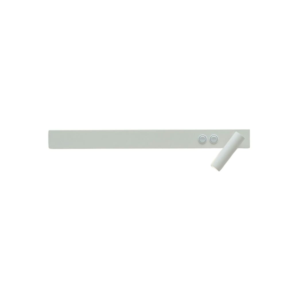 Longue applique murale blanche avec liseuse - Stanli