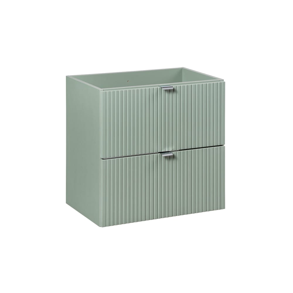 Meuble sous-vasque 60cm 2 tiroirs panneaux mélaminé et mdf vert