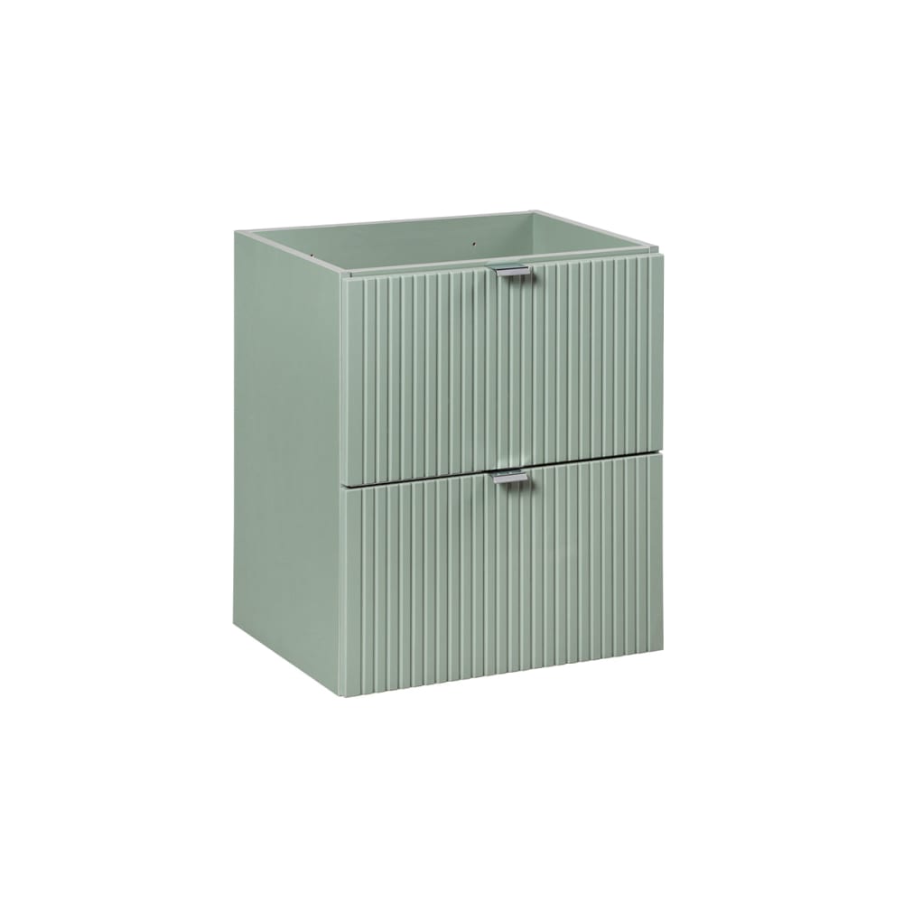 Meuble sous-vasque 50cm 2 tiroirs panneaux mélaminé et mdf vert