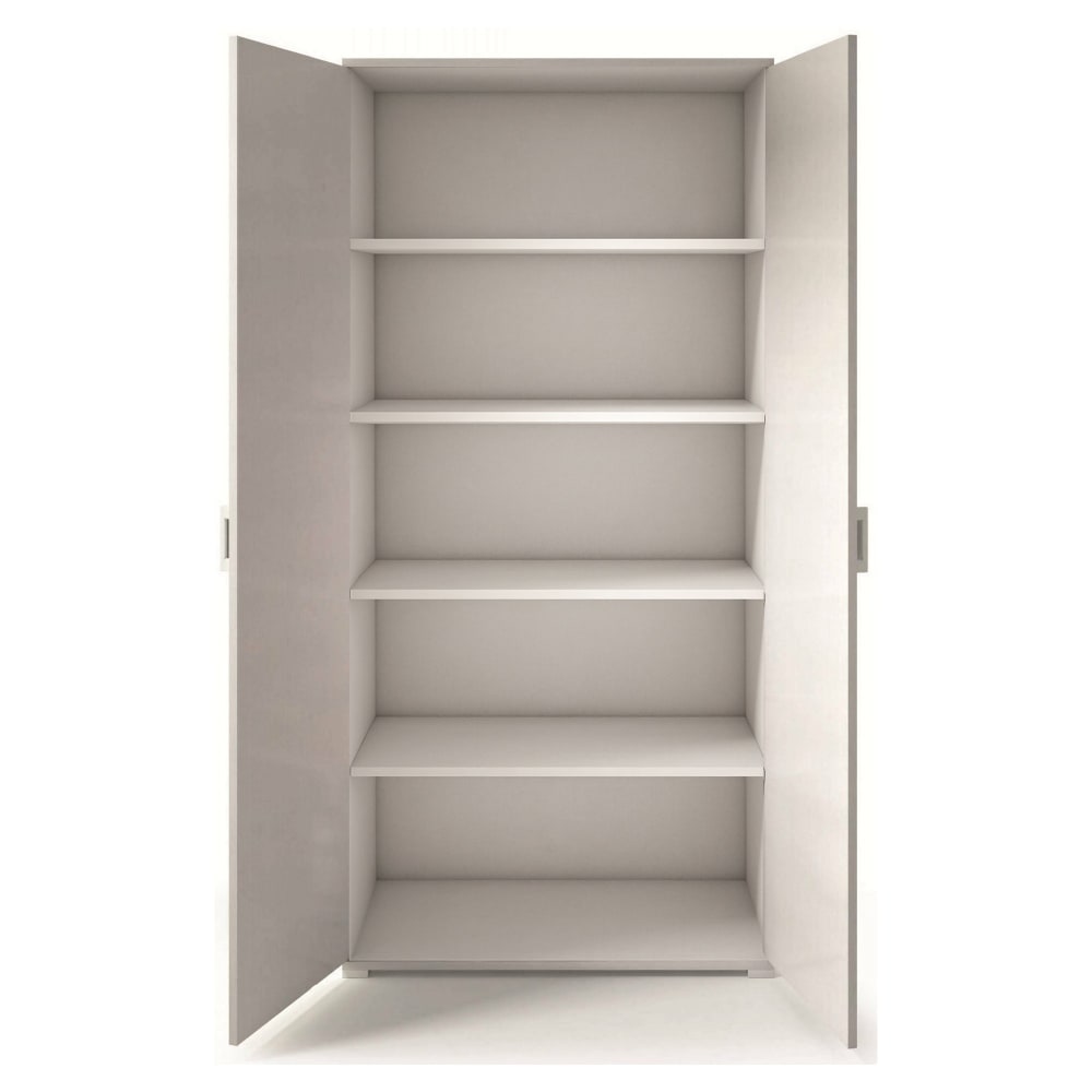 Armoire Polyvalente Effet Bois Blanc 90x45 Cm
