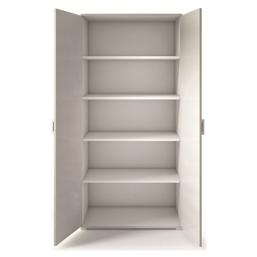 Armoire Polyvalente Effet Bois Beige Et Blanc 90x45 Cm
