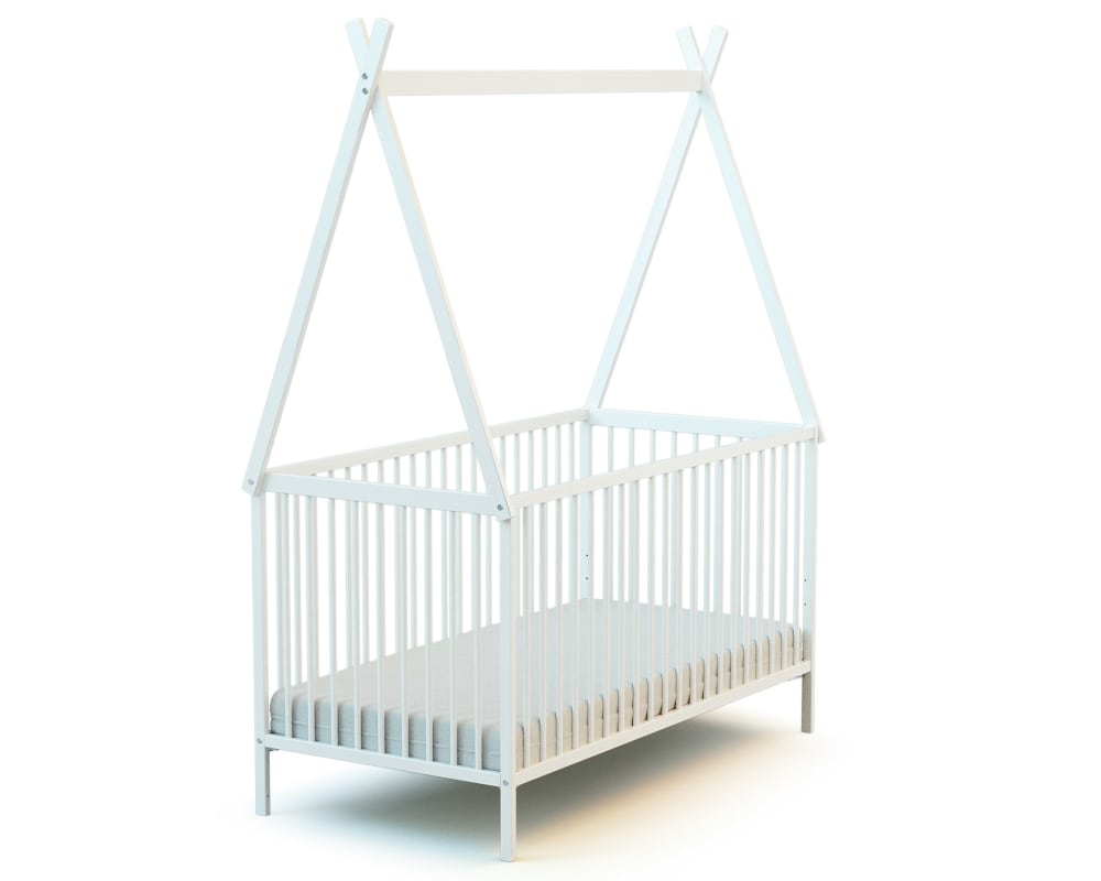 Webaby - Lit Bébé En Bois 70 X 140 Cm Avec Tipi