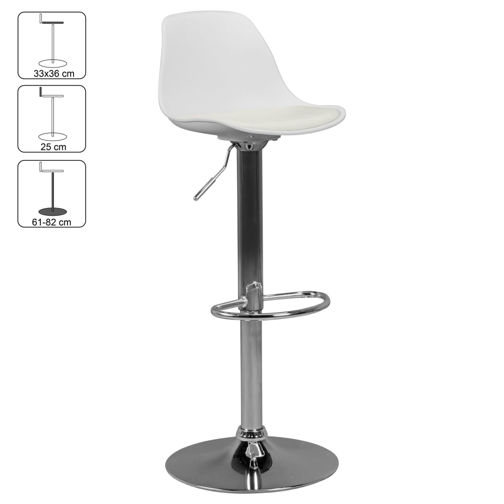 Finebuy Tabouret De Bar Reglable Chaise De Bar Métal Tabouret Bistro Rembourrée