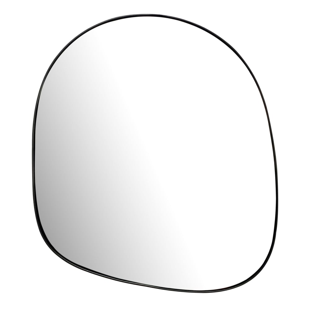 Finebuy Miroir Murale Métal 53x60 Cm Miroir Mur Couloir Grand Noir Asymétrique
