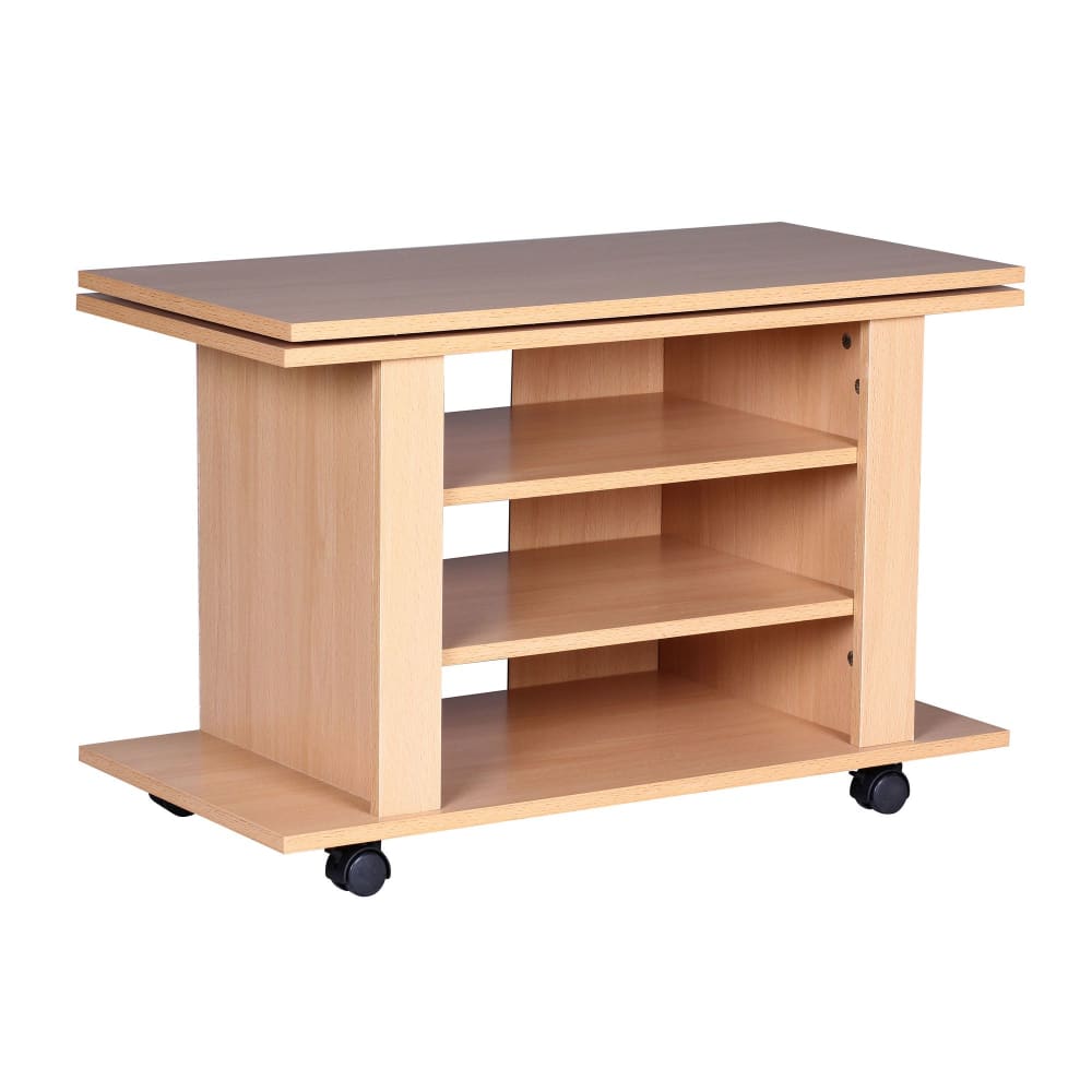 Table de télévision Bois 75x51x38 cm Banc TV Tournant Commode Moderne FineBuy