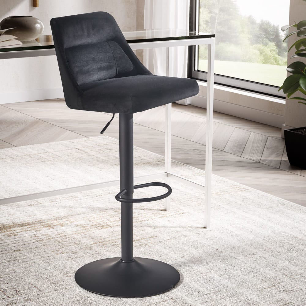 Finebuy Tabouret De Bar Moderne Velours Chaise Fauteuil De Comptoir Moderne