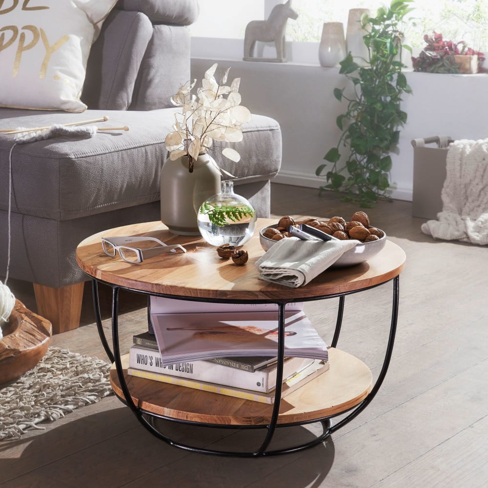 table basse 60 cm table de salon table basse en bois massif table de salon FineBuy