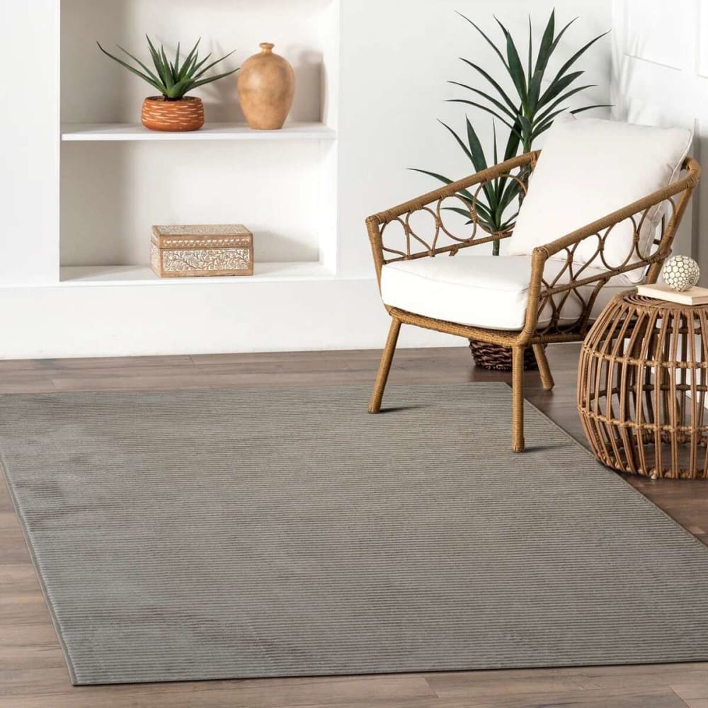 Tapis moderne motifs lignes beige foncé 120x170