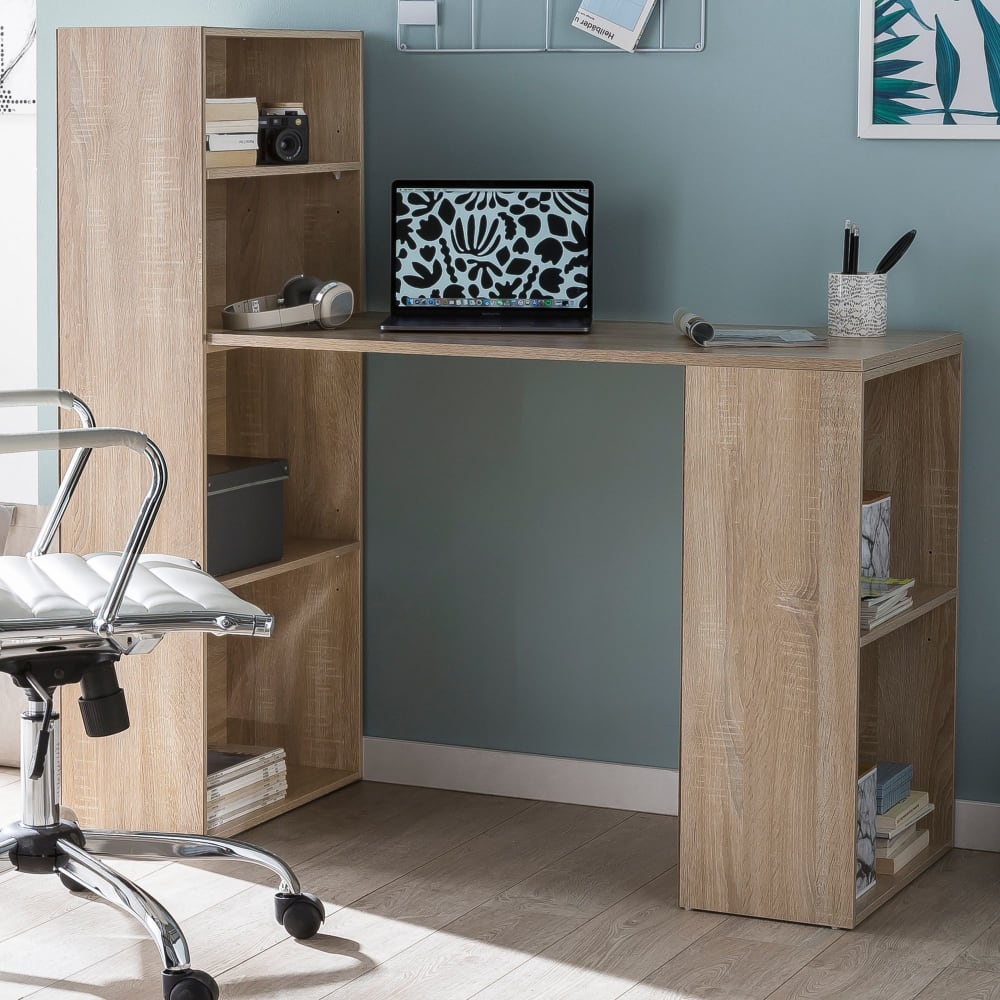 Finebuy Table De Bureau Petit 120x120x53 Cm Table Pour Ordinateur Avec Étagère