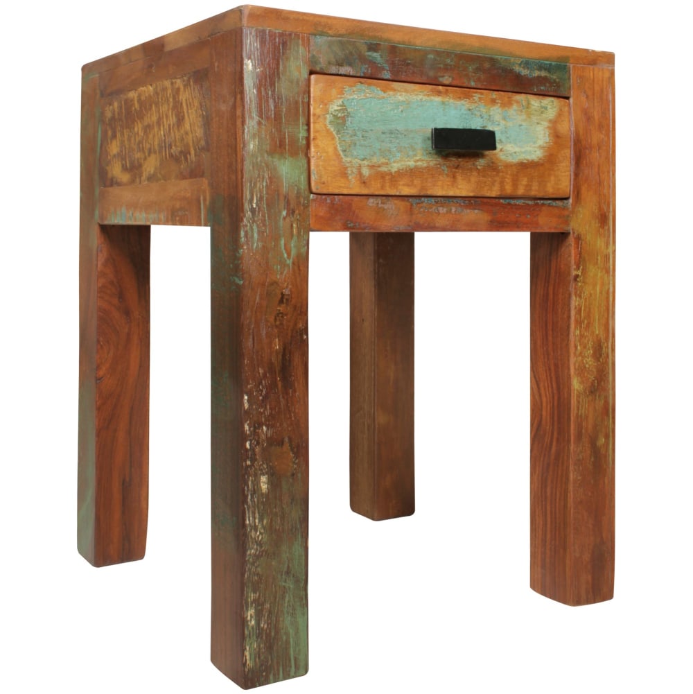 Finebuy Table De Chevet Bois Massif 40x55x40 Cm Table De Nuit Avec Tiroir Shabby