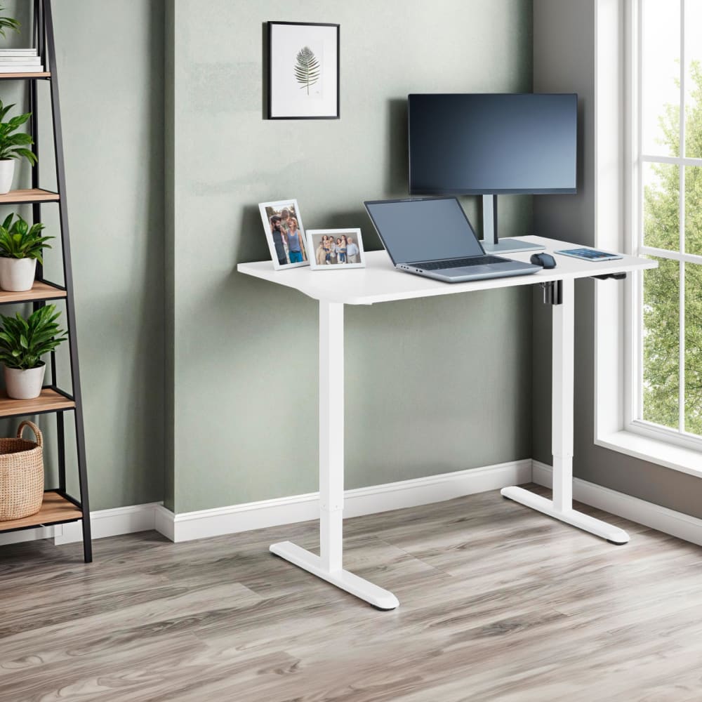 Bureau Réglable En Hauteur Électrique Et Système Anti-collision Blanc