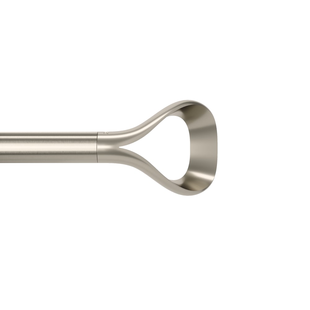 Tringle à rideaux argentée en métal D2,5cm, 106,7 - 304,8 cm