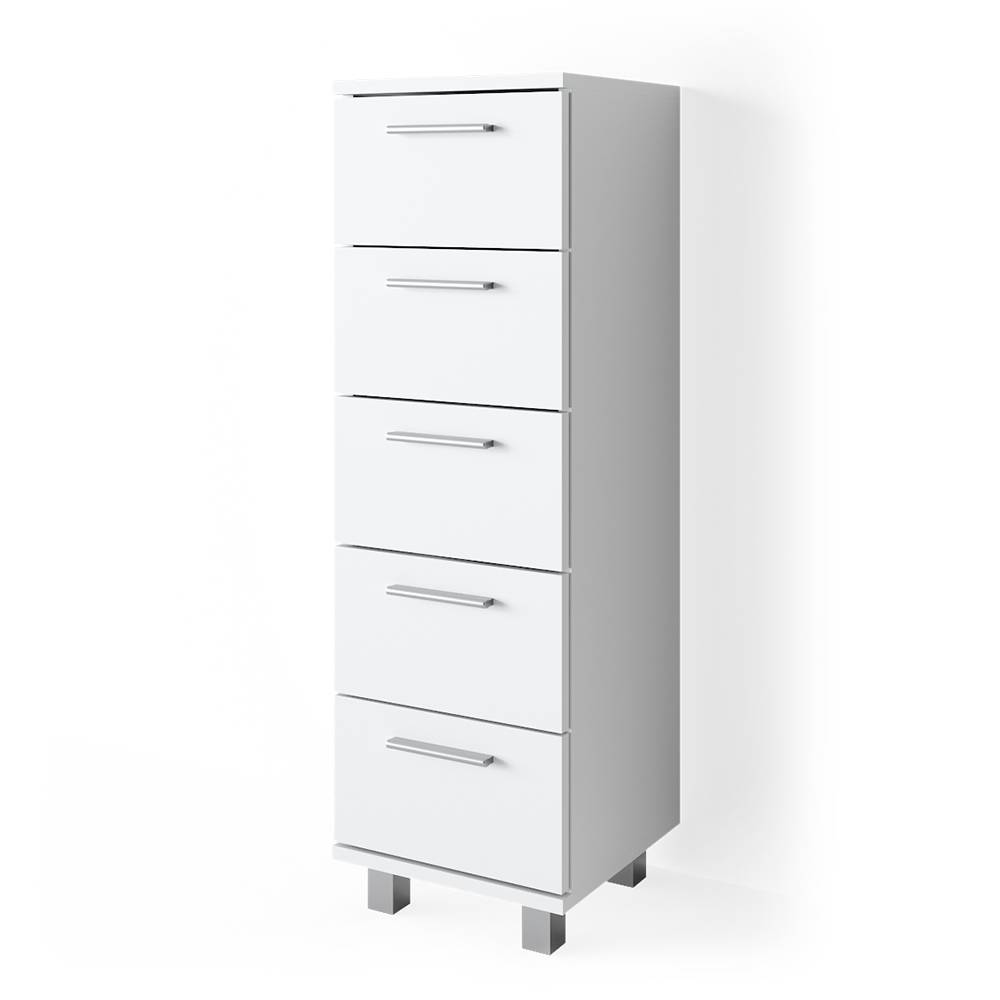 Vicco Meuble de rangement de salle de bain Blanc 30x95cm