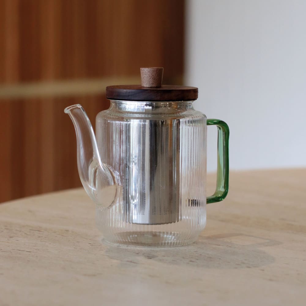 Théière En Verre Et Anse Jade 550ml Karl - Ogo Living