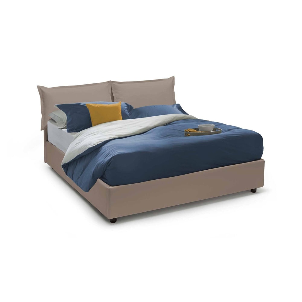 Lit Double Armani, Matelas Inclus Gris