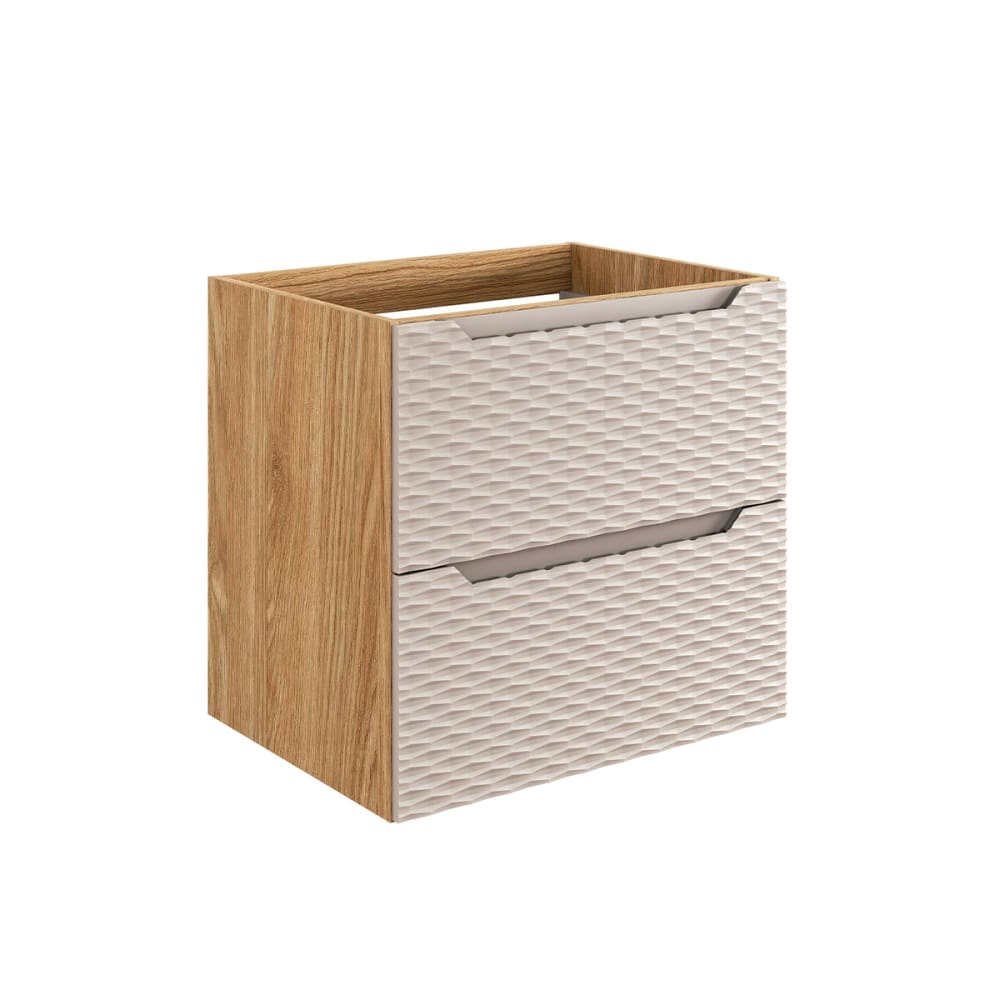 Meuble sous-vasque 60cm panneaux mélaminé et mdf beige