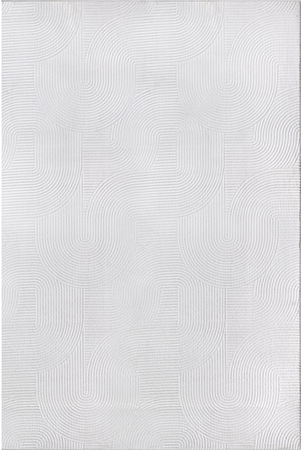Tapis salon moderne antidérapant 3d, blanc cassé, 80 x 300 cm