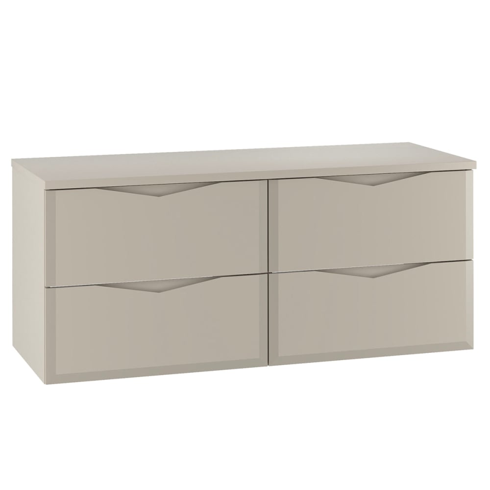 Meuble sous-vasque 120cm plan panneaux mélaminé et mdf beige