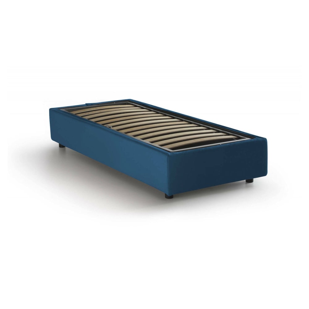 Lit simple Aquolina, déhoussable bleu