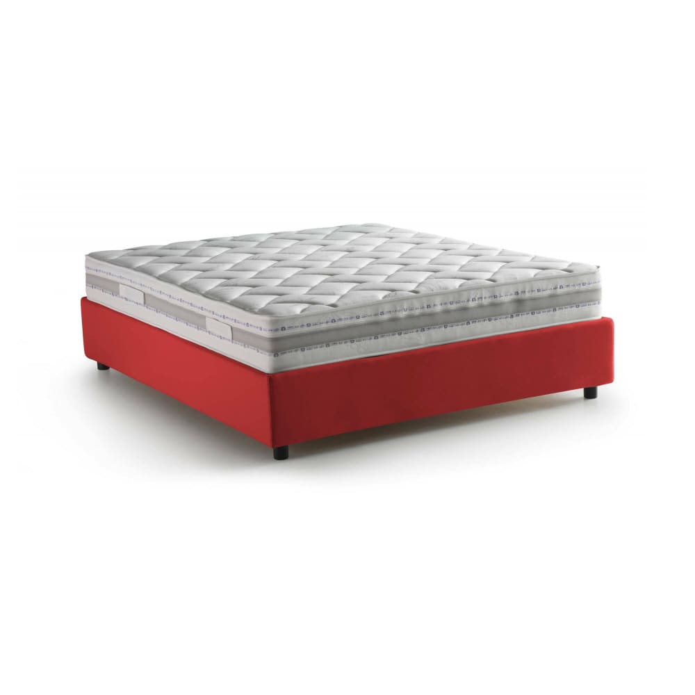 Lit Double Apel, Matelas Inclus, Rouge