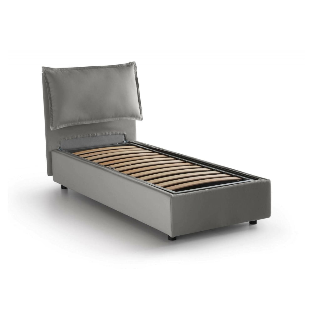 Lit Simple Aphrodite, Déhoussable Gris