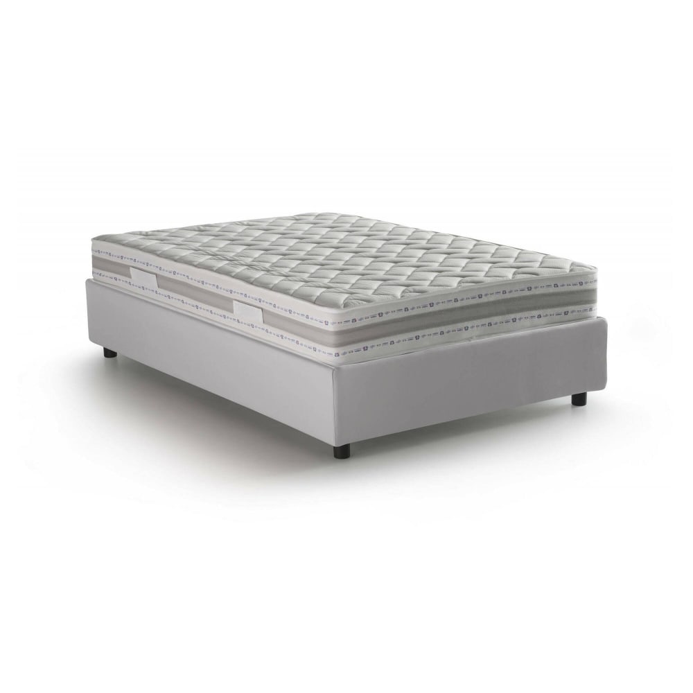Lit une place et demie Arnoldi, Matelas inclus Blanc