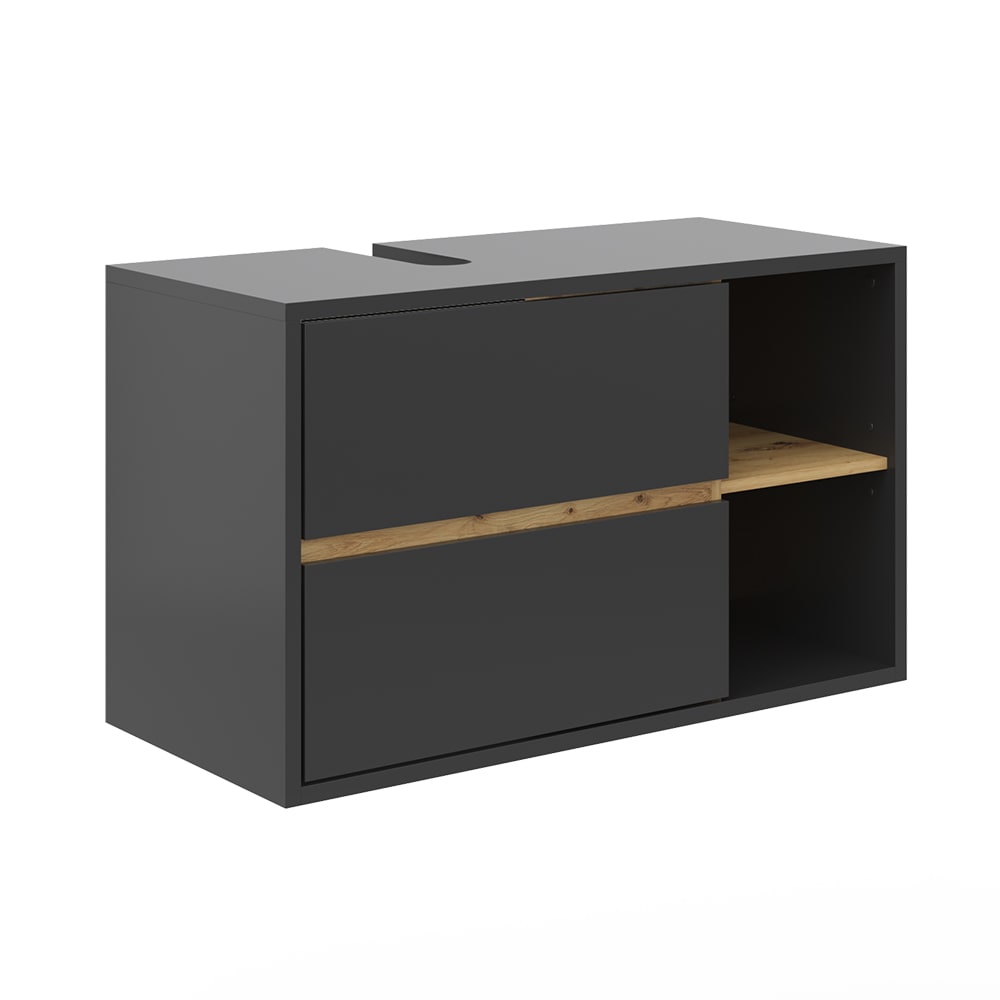 Vicco Meuble sous vasque simple Anthracite 100x60cm