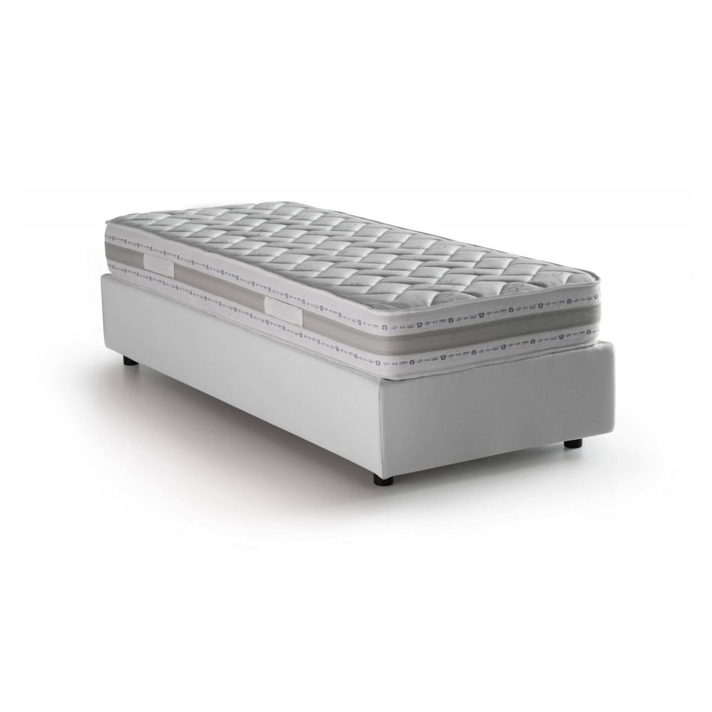 Lit Simple Addison, Matelas Inclus Blanc