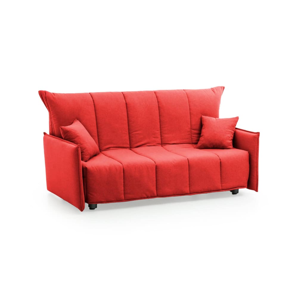 Canapé Lit,en Tissu,rouge,150x90h85 Cm