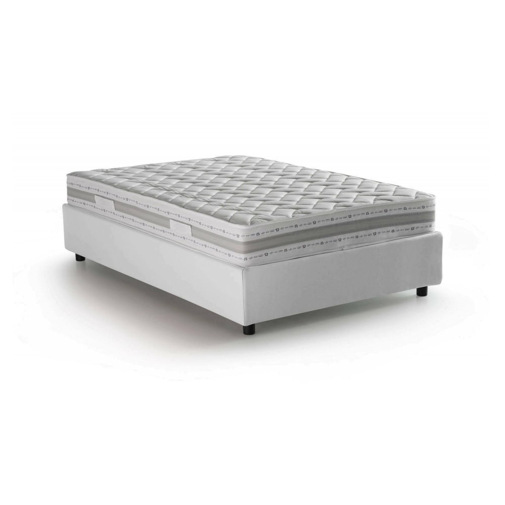 Lit une place et demie Aftis, Matelas Inclus Blanc