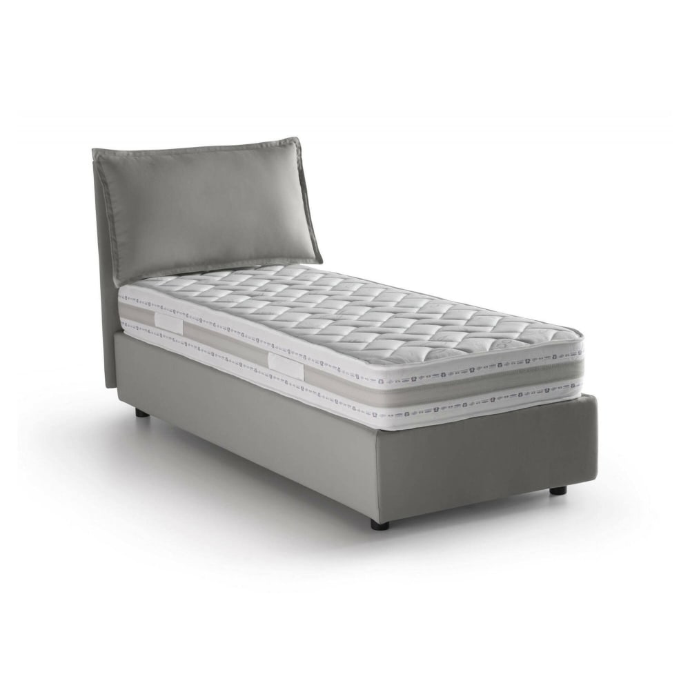 Lit Simple Arzon, Matelas Inclus Gris