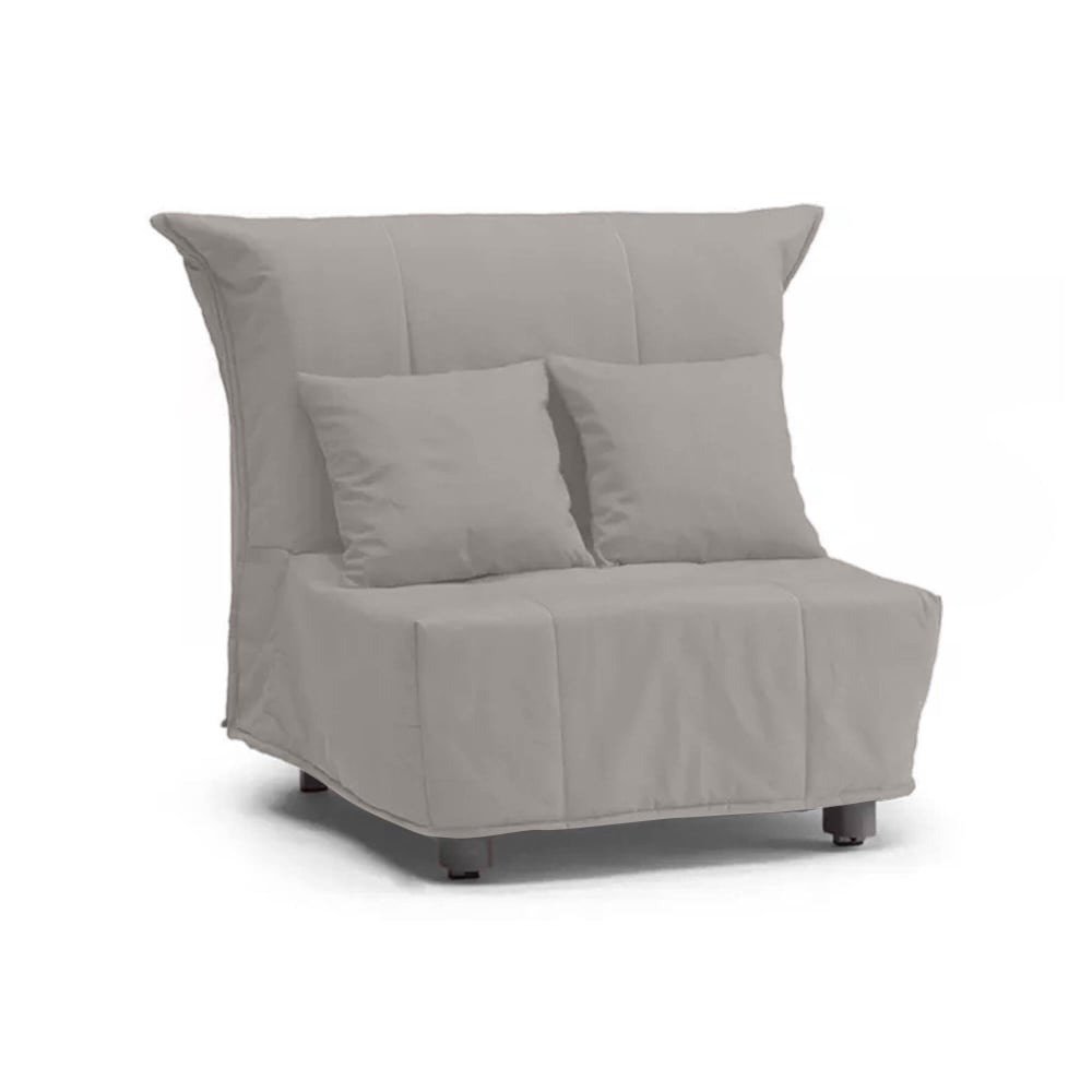 Canapé Lit,en Tissu,gris,85x90h85 Cm