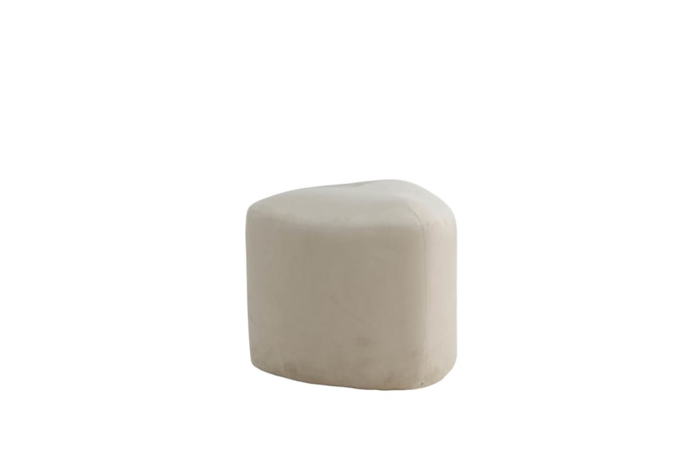 Pouf Peg 46x46x41 Cm Velours Blanc Venture Home