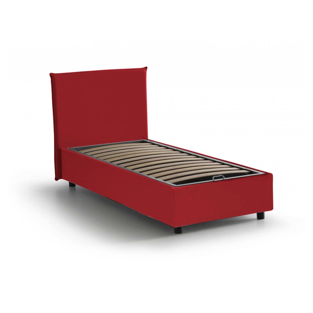 Lit Simple Acuila, Déhoussable Rouge