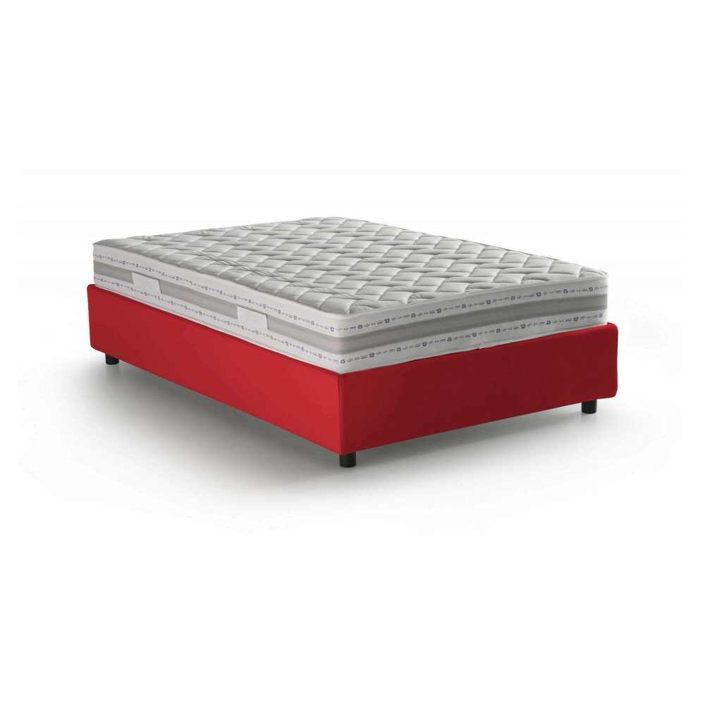 Lit Place et Demie Aftis, Matelas Inclus Rouge