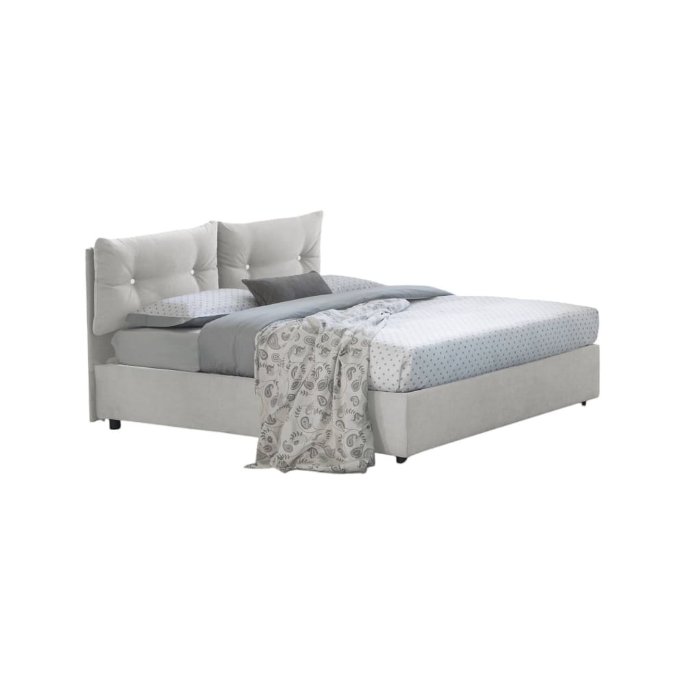 Lit une place et demie Arieta, matelas inclus blanc