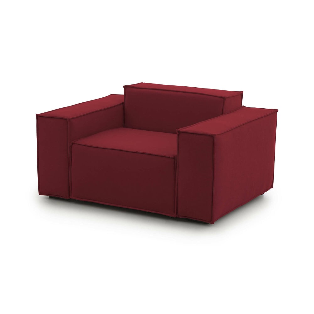 Fauteuil,en Tissu,rouge,160x95h70 Cm