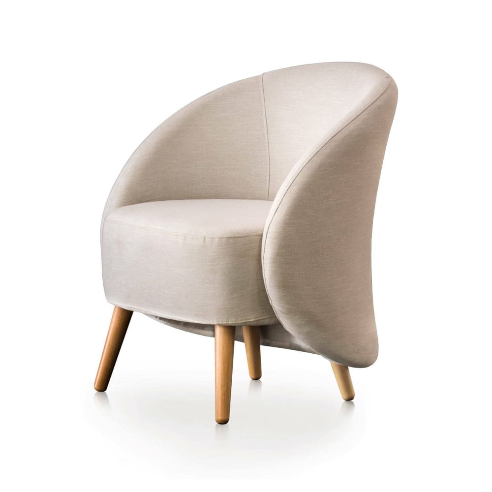 Fauteuil,en Tissu,beige,70x60h80 Cm