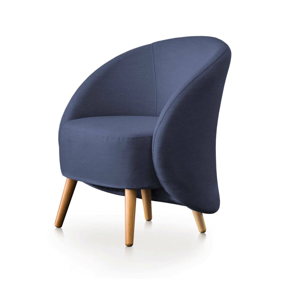 Fauteuil,en Tissu,bleu,70x60h80 Cm