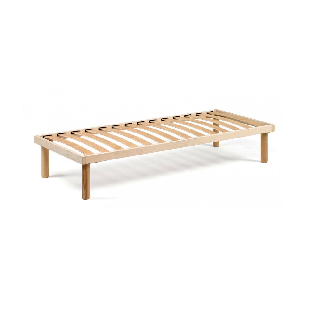 Réseau Carré Et Demi-lit,en Bois,gris,120x190h32 Cm