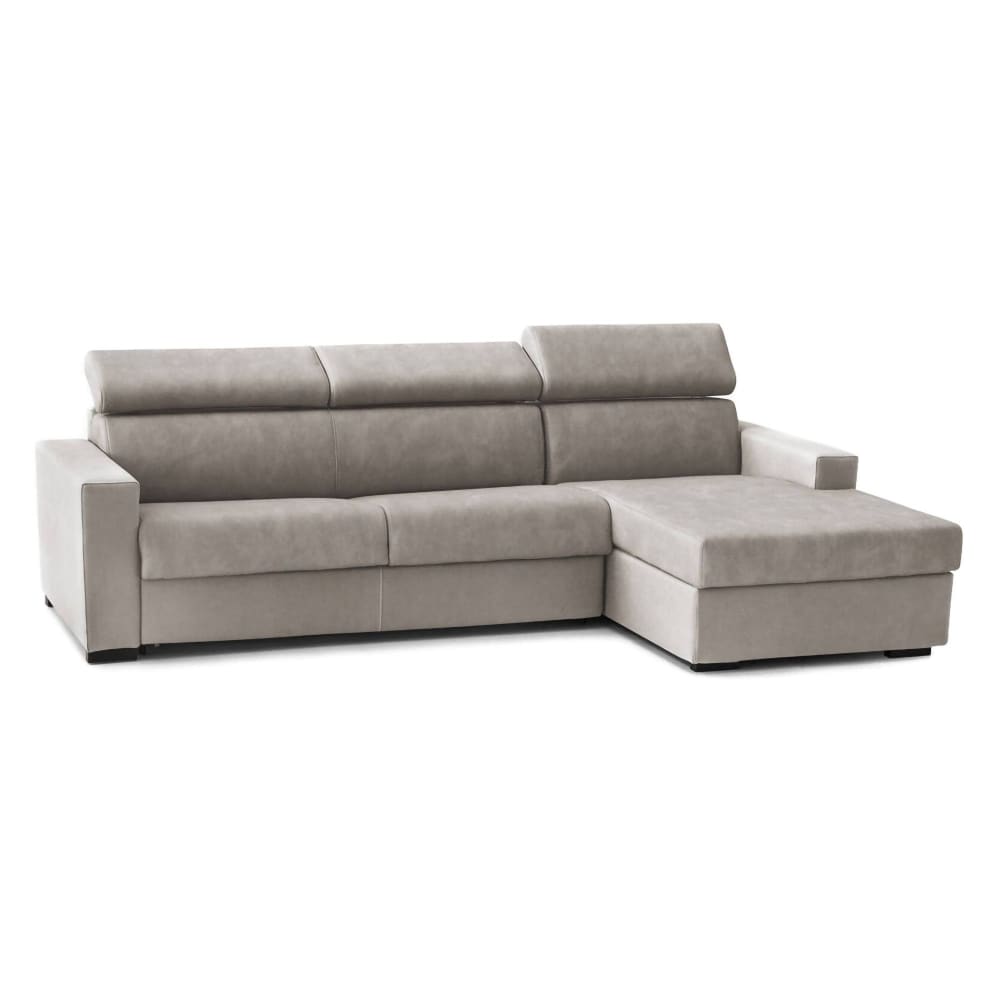 Canapé Lit,en Tissu,gris Tourterelle,260x95h85 Cm