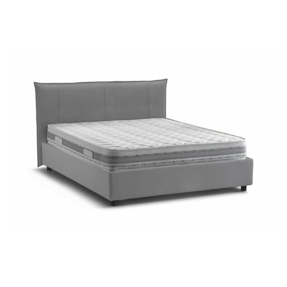 Lit Double Almond, Matelas Inclus Gris