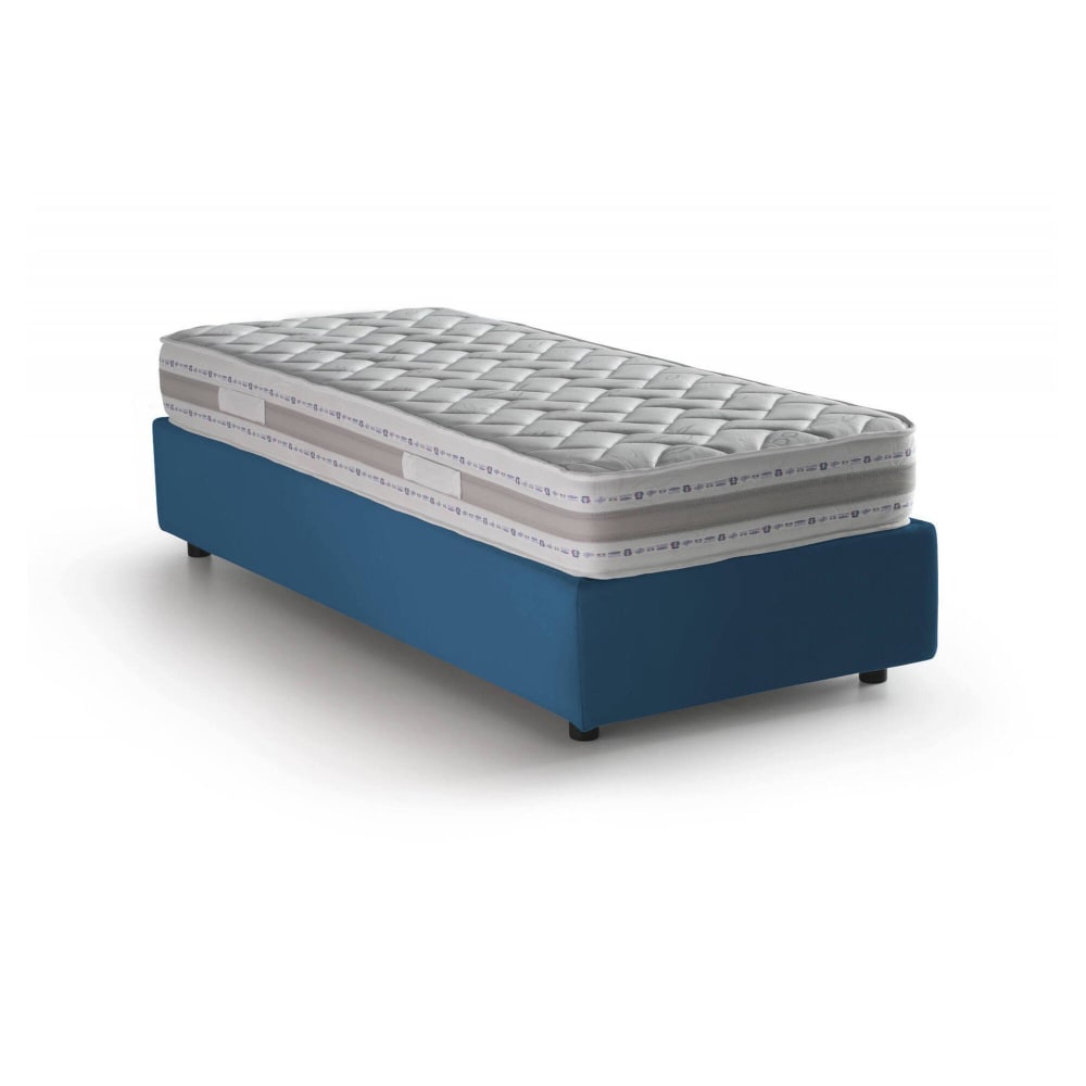 Lit Simple Abbi, Matelas Inclus bleu