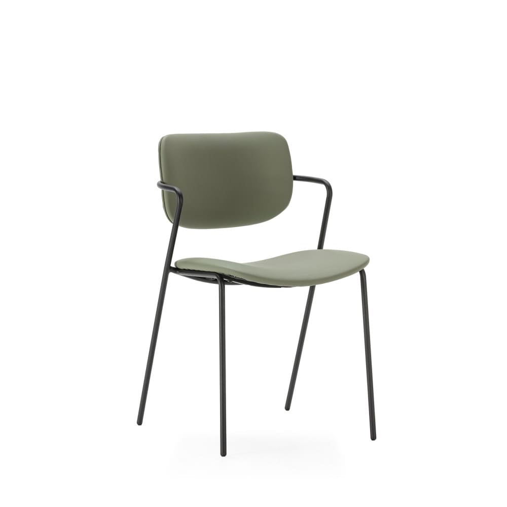 Lot de 2 chaises avec pieds en métal noir L49 cm - MAIKA